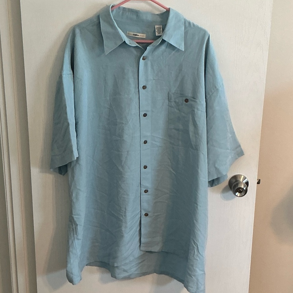 Moda Campia Men’s Light Blue Button up Shirt Size 2XB {Big}